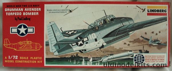 Lindberg 1/72 Grumman TBF Avenger, 480 plastic model kit